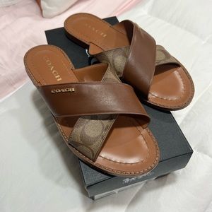 Authentic Coach Hilda Leather Sandal